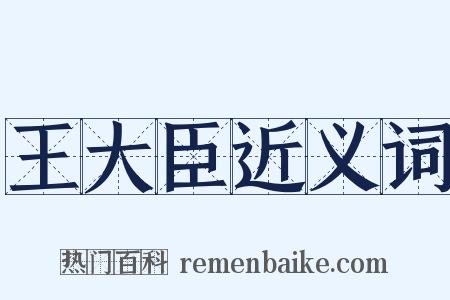 王大臣近义词是什么意思的图片
